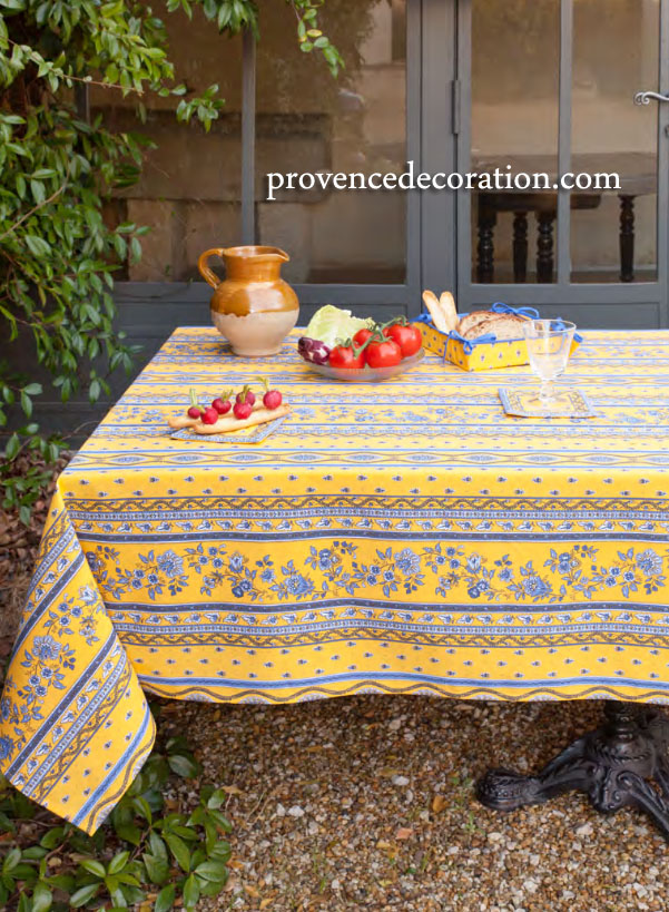 French tablecloth coated or cotton (Avignon. yellow) - Click Image to Close